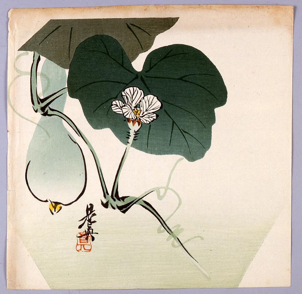 作品画像:榛原聚玉堂版団扇絵 へちま
