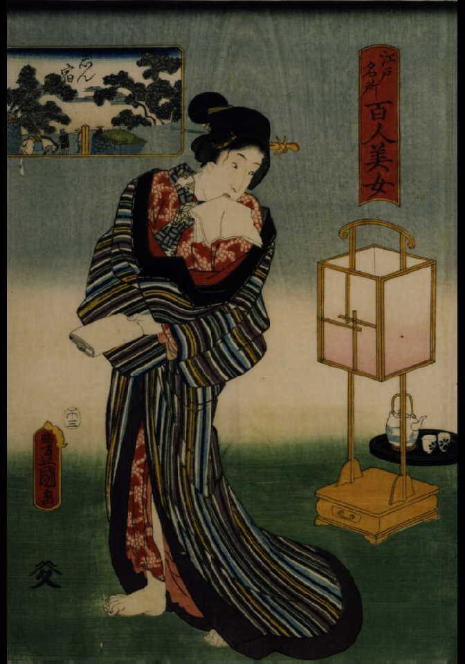 作品画像:江戸名所百人美女 志ん宿