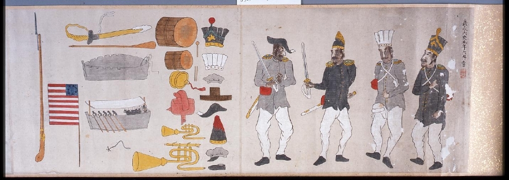 作品画像:黒船来航絵巻