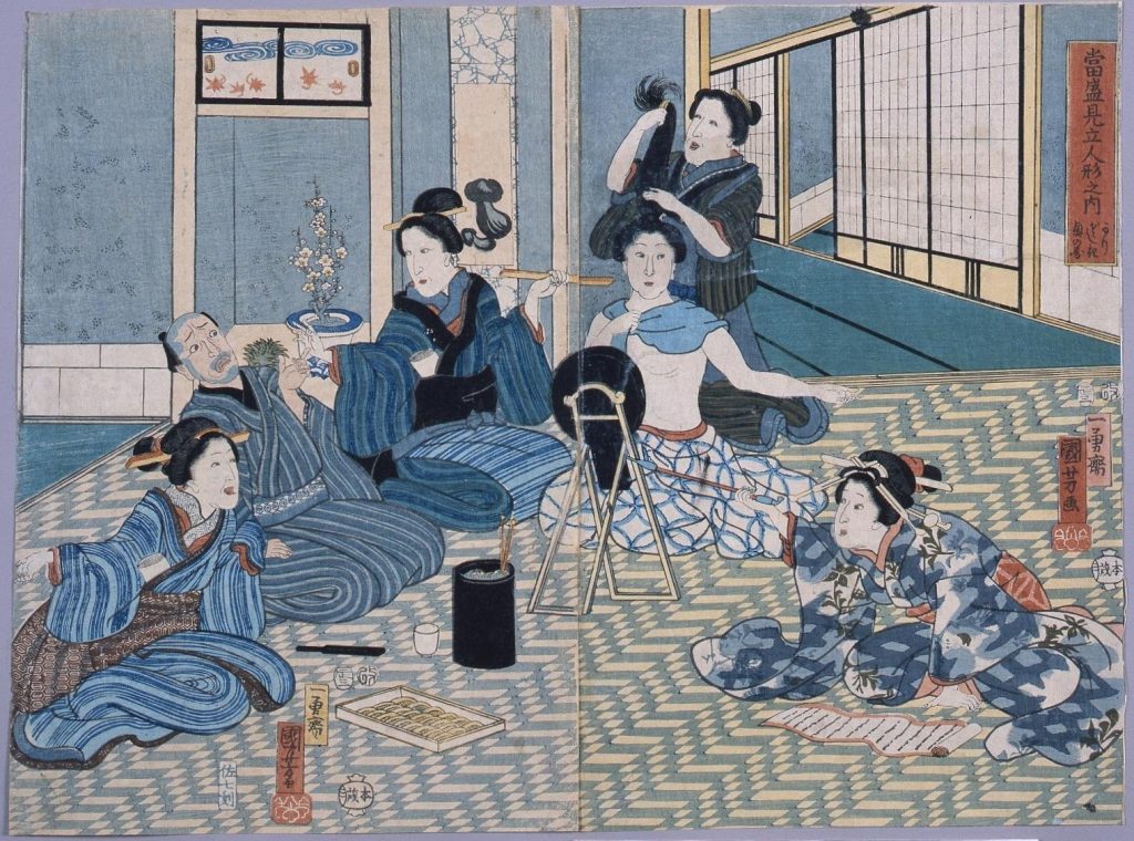 作品画像:当盛見立人形之内 かりざしき奥の図