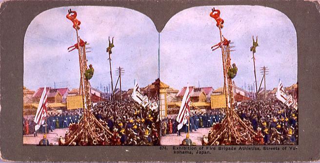 作品画像:Exhibition of Fire BrigadeAthletics,Street of Yokohama,Japan.674