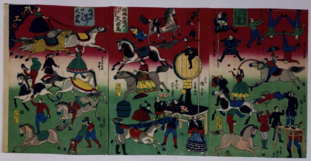 作品画像:招魂社境内ニテフランス大曲馬図