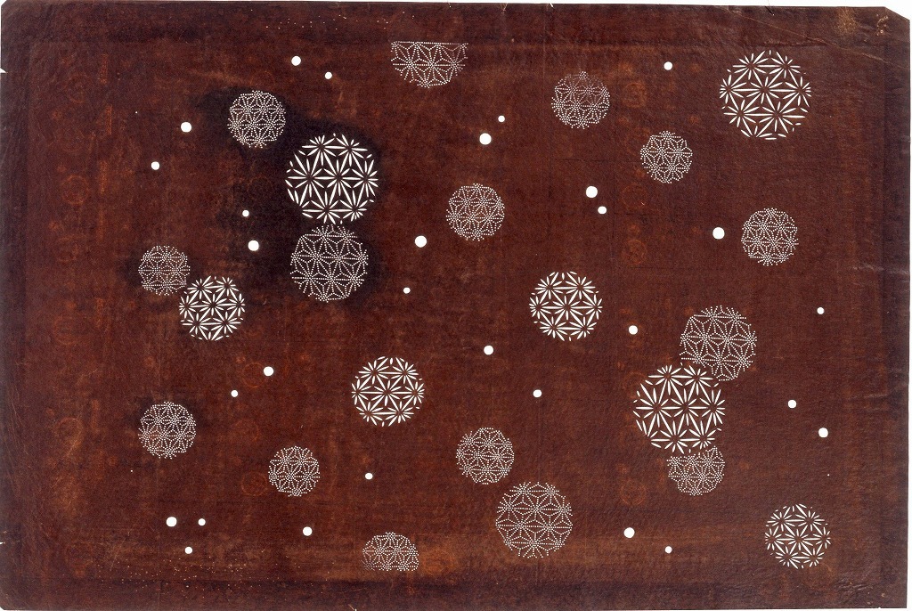 作品画像:長板中形型紙 小丸模様