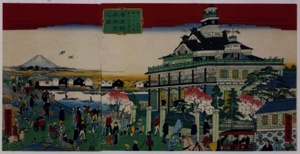作品画像:海運橋為換坐之図