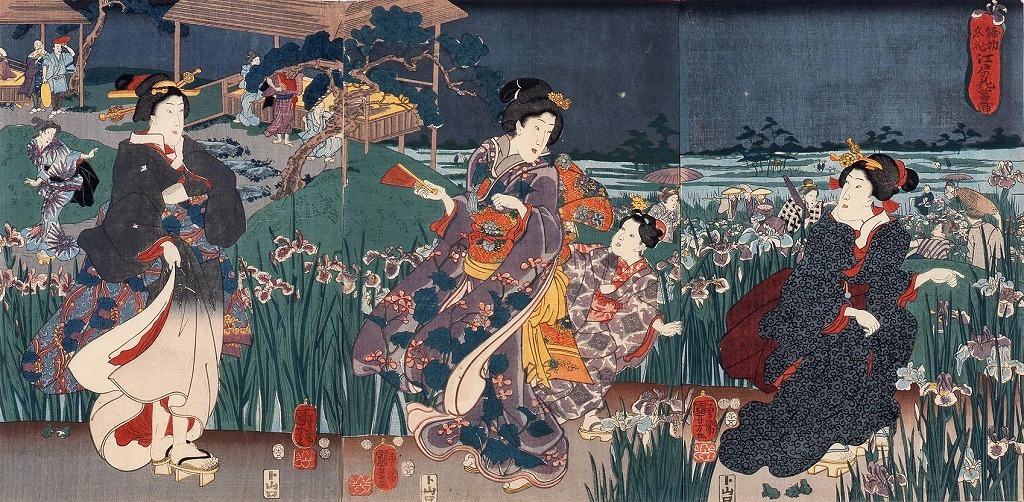 作品画像:堀切名花 江戸の花菖蒲