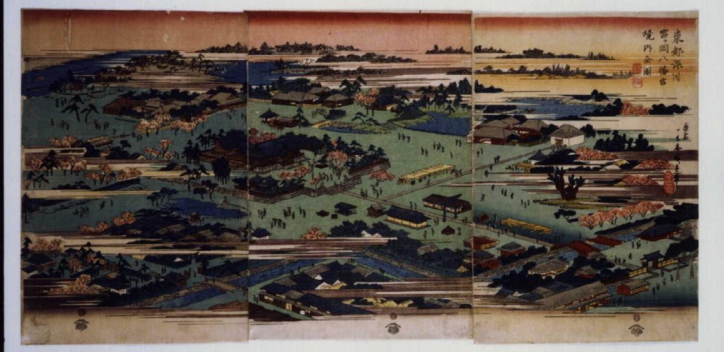 作品画像:東都深川富ヶ岡八幡宮境内全図