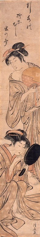 作品画像:柱絵 二美人