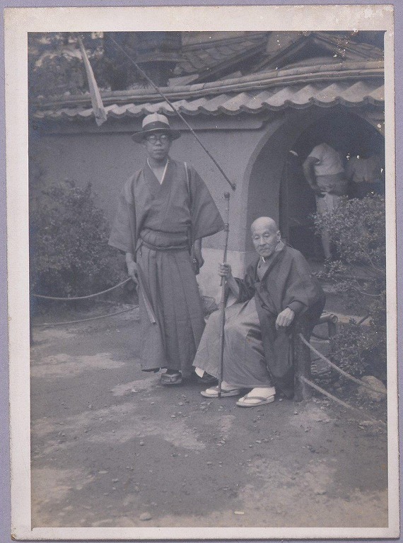 作品画像:川村清雄と梶本巌雄(奈良にて)