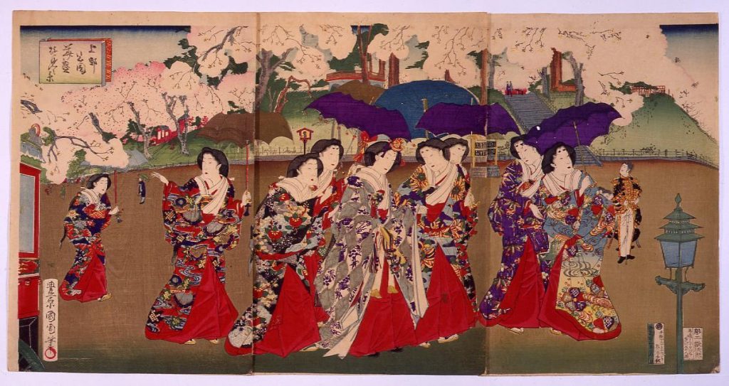 作品画像:上野公園美盛桜見之景