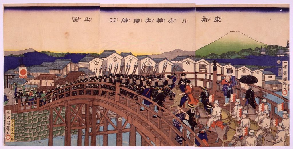 作品画像:東都日本橋大隊練行之図
