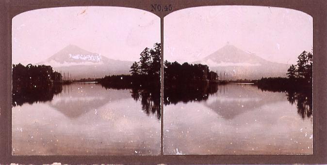 作品画像:湖にうつる富士山(No.45)