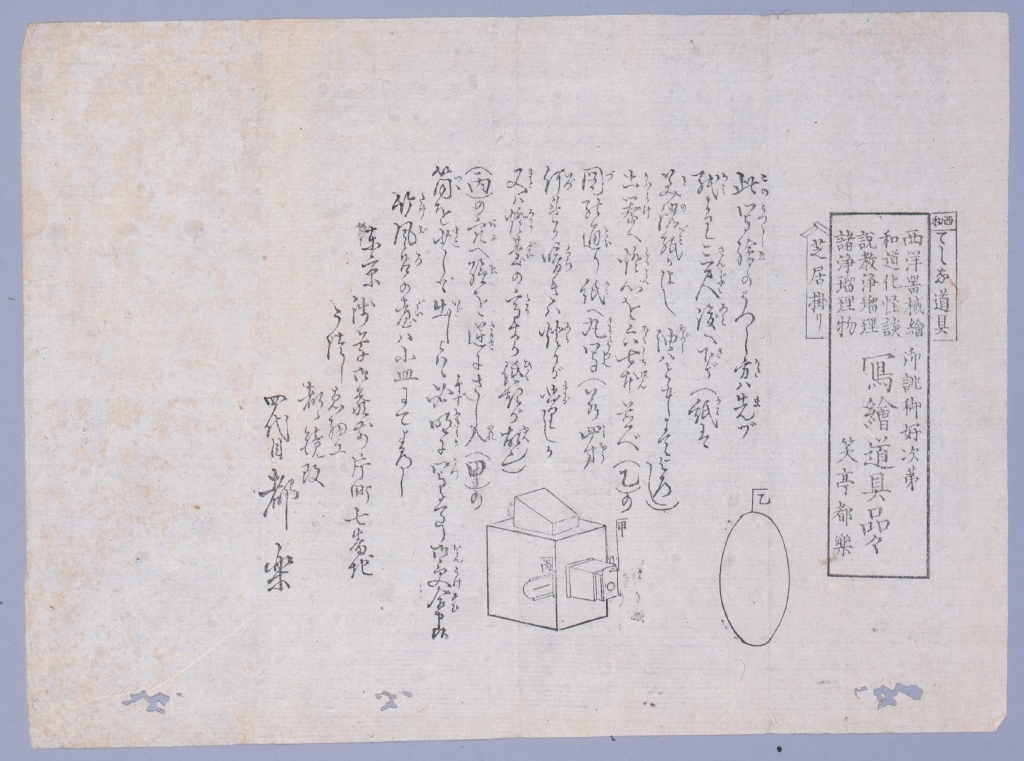作品画像:写絵道具品々引札