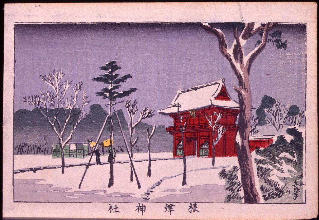 作品画像:東京真画名所図解 根津神社