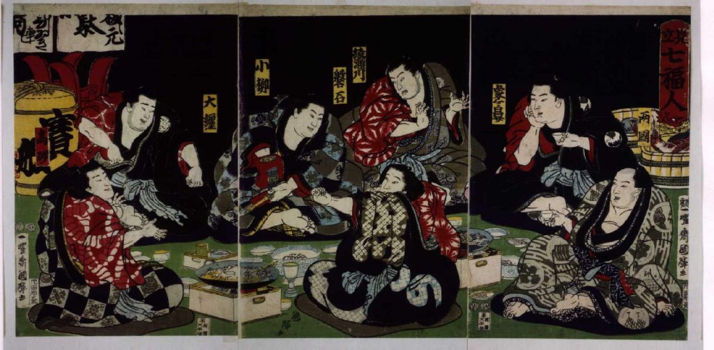 作品画像:大相撲見立七福人