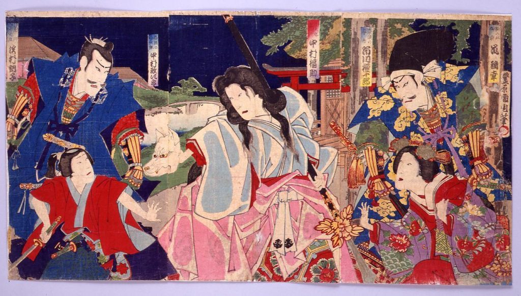 作品画像:芝居絵(那須与一)