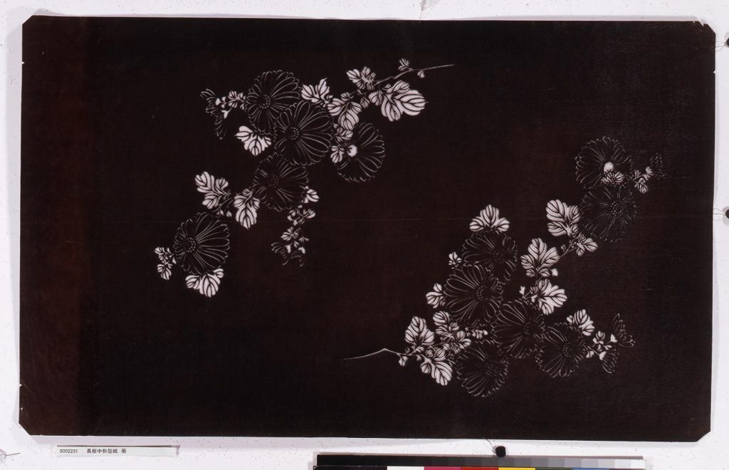 作品画像:長板中形型紙 菊