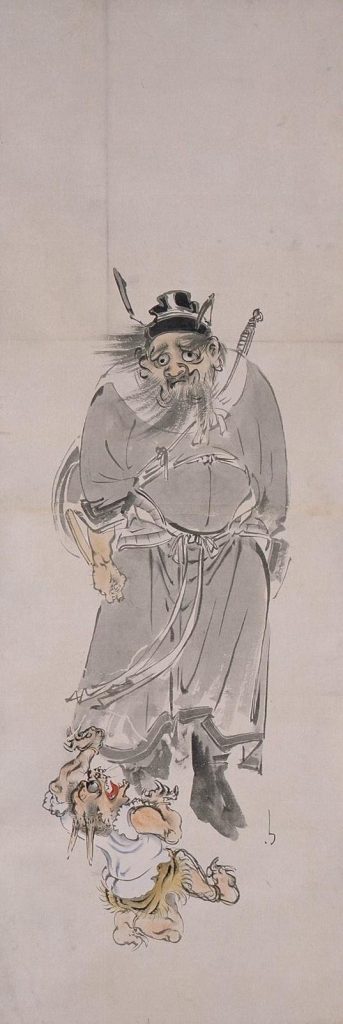 作品画像:粉本 鍾馗と鬼