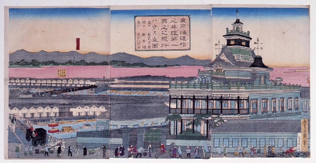 作品画像:東京海運橋三ッ井組第一国立之銀行ハウス之図