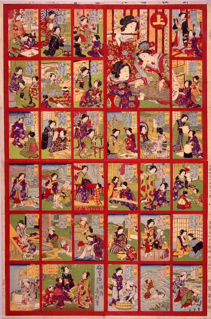 作品画像:新板婦人教育双六