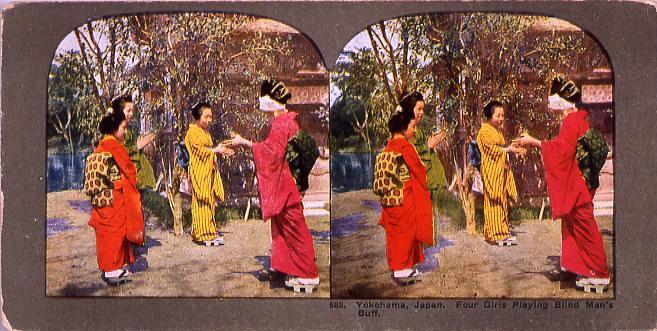 作品画像:Yokohama,Japan.Four Girls Playing Blind Man’s Buff.689