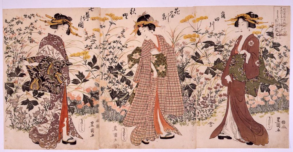 作品画像:角田川花やしき秋野七草の図