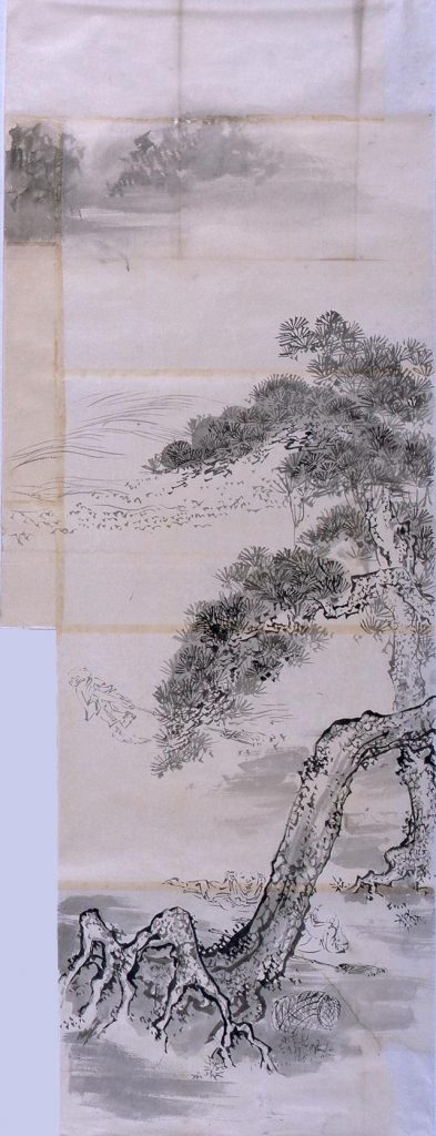 作品画像:粉本 松下人物