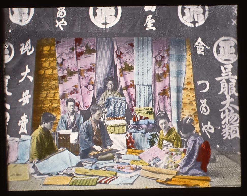 作品画像:呉服屋の店員と客
