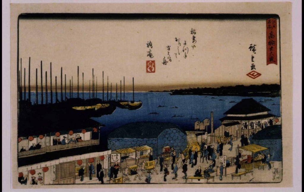 作品画像:江戸名所高輪廿六夜