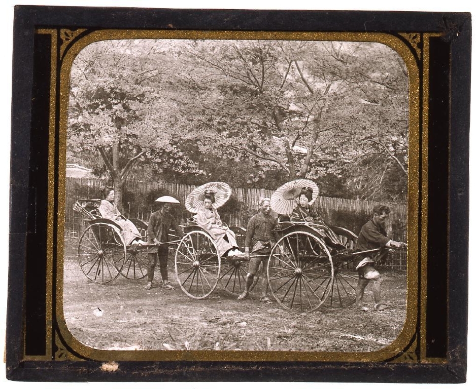 作品画像:人力車上の花見