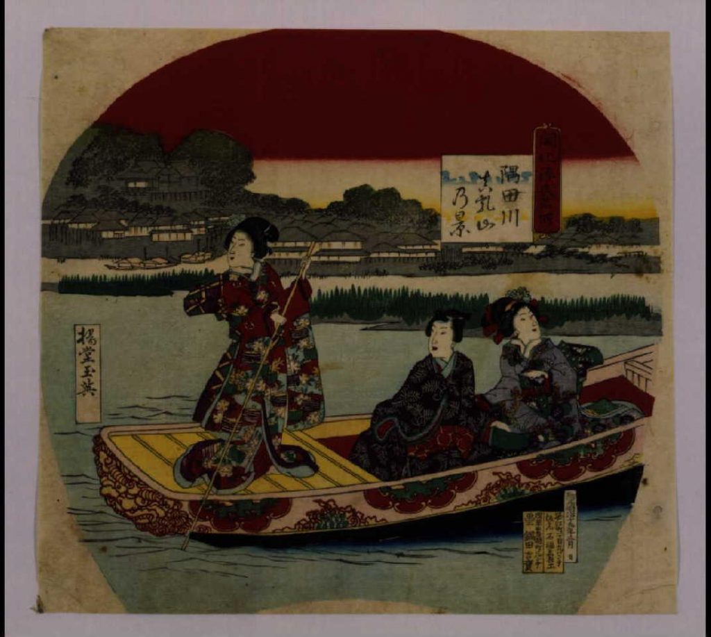 作品画像:開花源氏名所 墨田川真乳山乃景