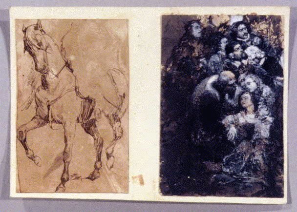 作品画像:素描 馬,人物/人体