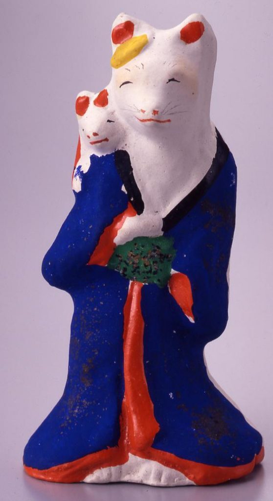 作品画像:今戸人形 子持狐