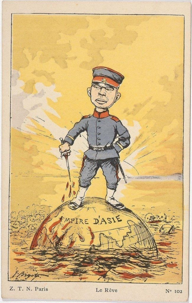作品画像:日露戦争風刺絵葉書