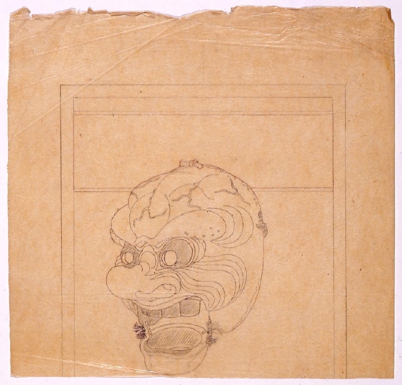 作品画像:下絵 舞楽面