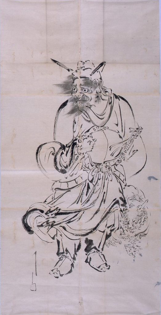 作品画像:粉本 鍾馗と鬼