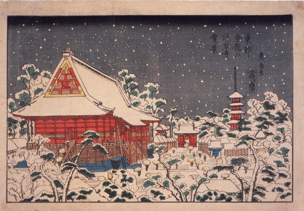作品画像:東都金龍山浅草寺雪景