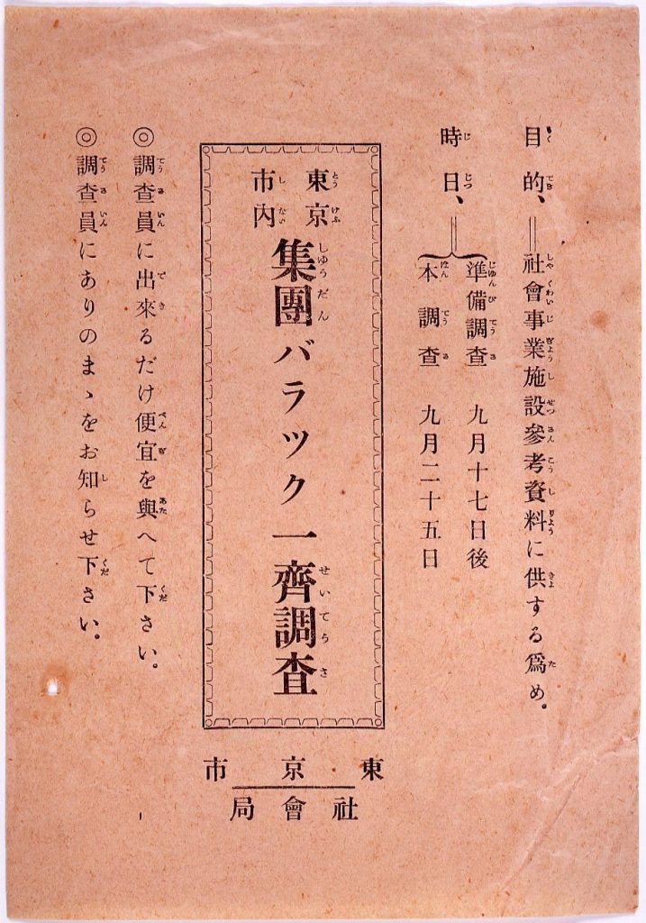 作品画像:東京市内集団バラック一斉調査