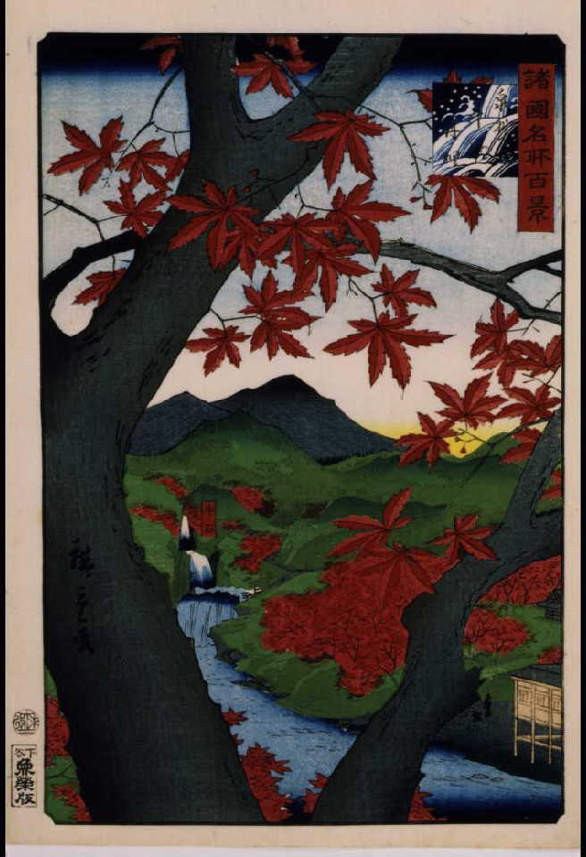 作品画像:諸国名所百景 泉州牛滝丹楓