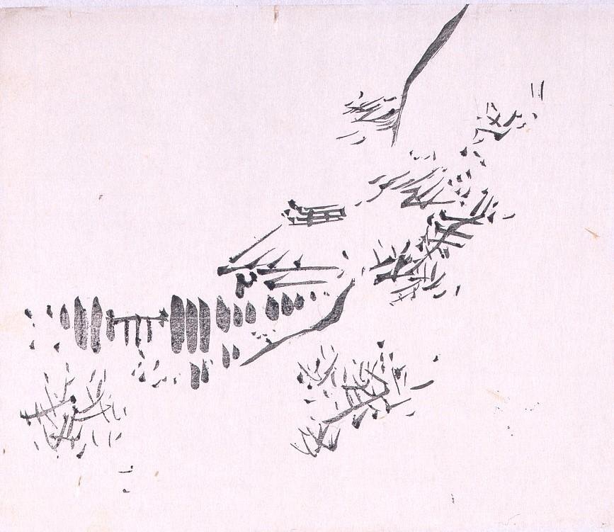 作品画像:墨版 山家
