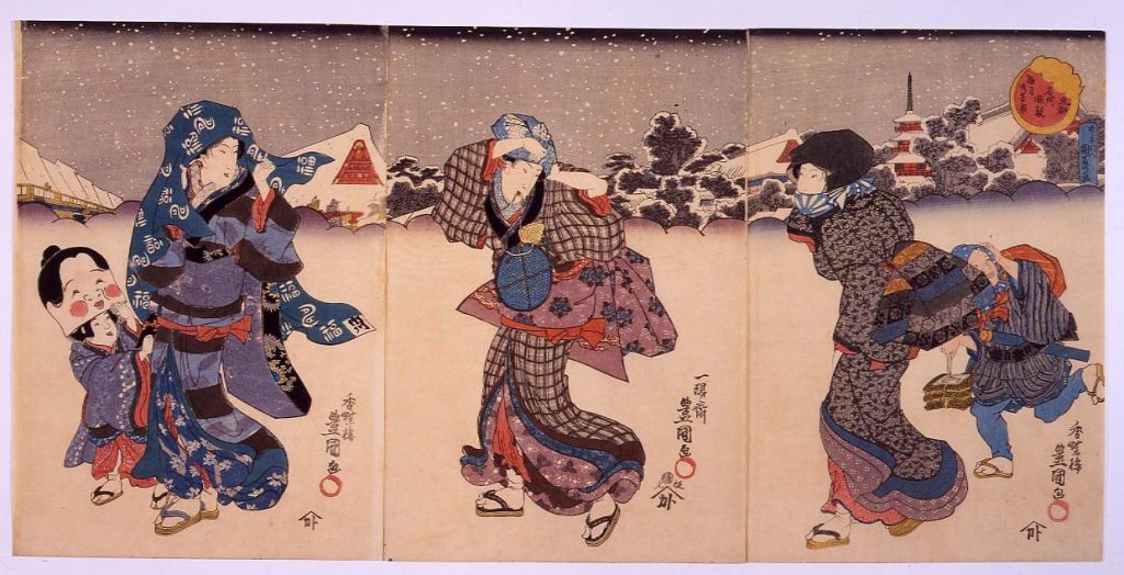 作品画像:東都名所遊観 極月浅草市