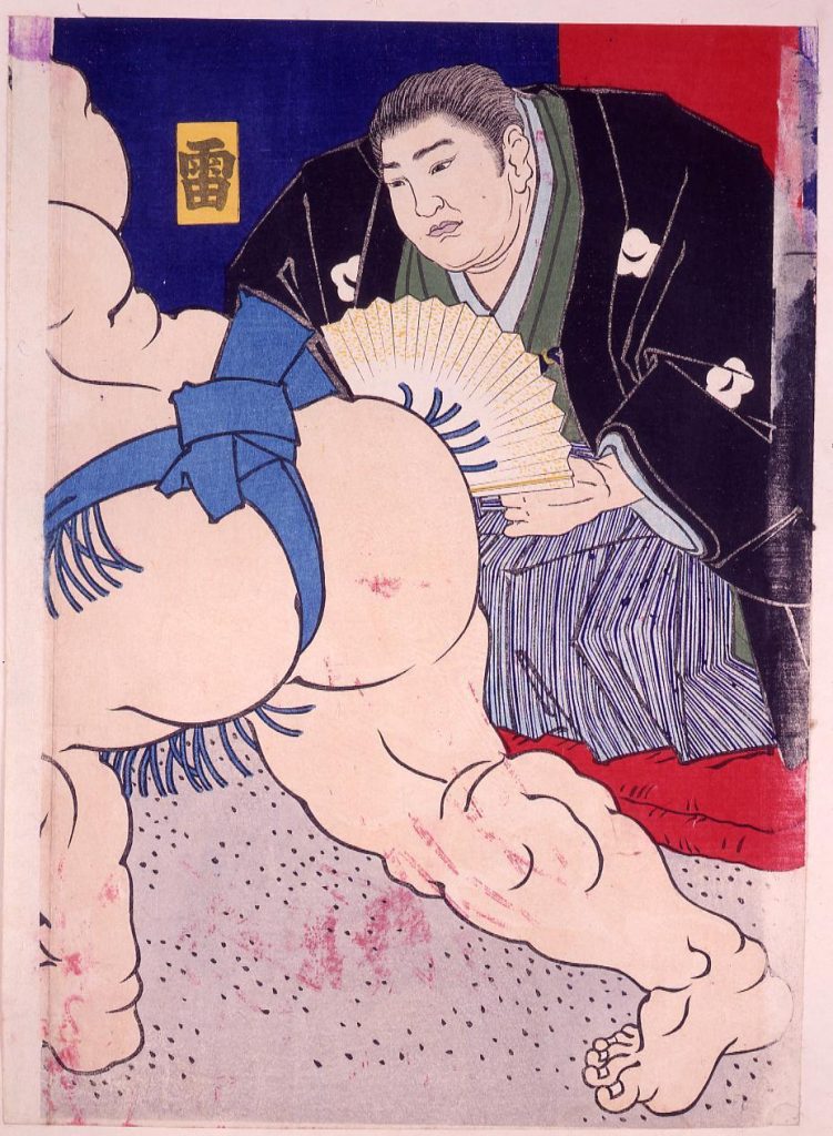 作品画像:常陸山梅ヶ谷取組