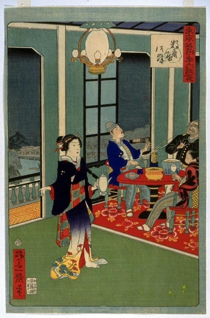 作品画像:東京名所三十六戯撰 数寄屋河岸
