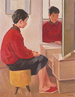 作品画像:三面鏡の前の娘