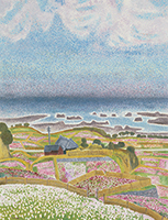 作品画像:海辺の花畑