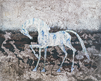 作品画像:霜の息を吐く馬