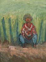 作品画像:麦秋(麦畑にて)