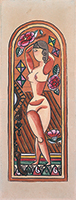 作品画像:裸婦 A(ステンドグラス下絵)