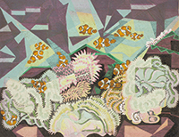 作品画像:水槽(小魚とひとで)