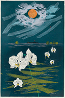 作品画像:月と胡蝶蘭