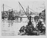 作品画像:河の工事場